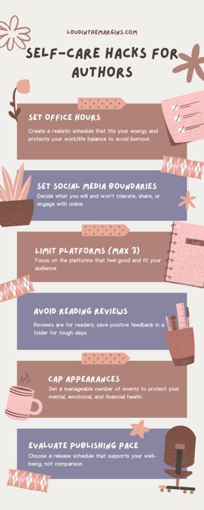 Self-Care for Authors - How not to burn out. Discover practical self-care tips for authors to protect your creativity, manage stress, and prevent burnout while pursuing your writing goals.