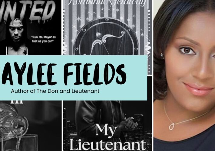 Author Spotlight: Jaylee Fields - Smiling Black woman with short, straight black hair and neutral makeup, wearing a black top and a delicate necklace.