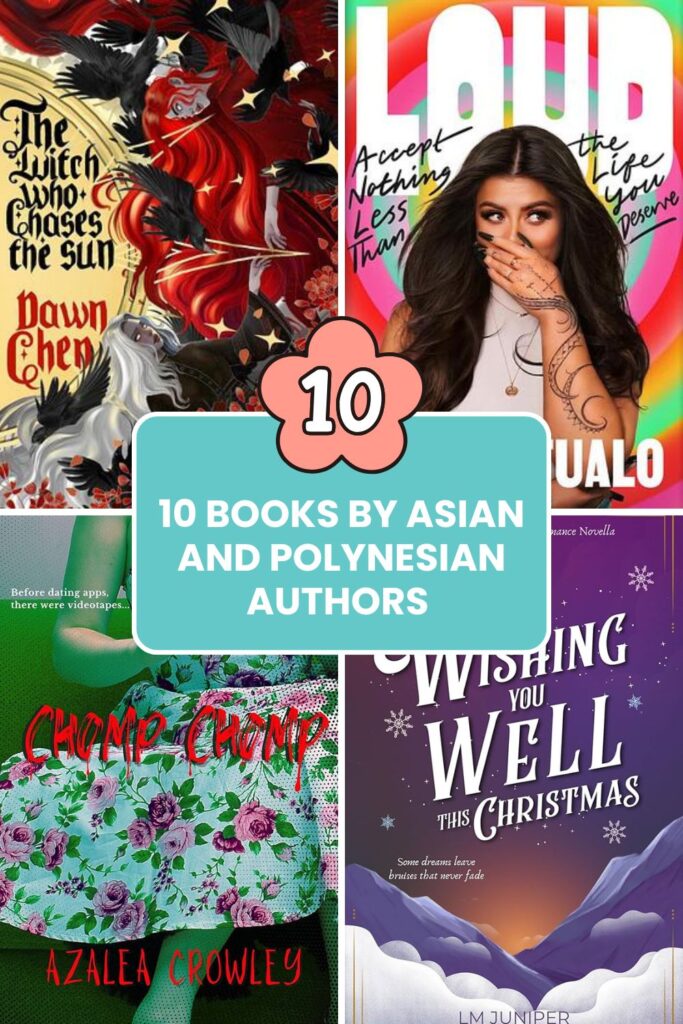 10 Books for AAPI month. We are celebrating Asians and Polynesian (Pacific Islanders) from all over the diaspora.  Uplifting diverse books and authors.  